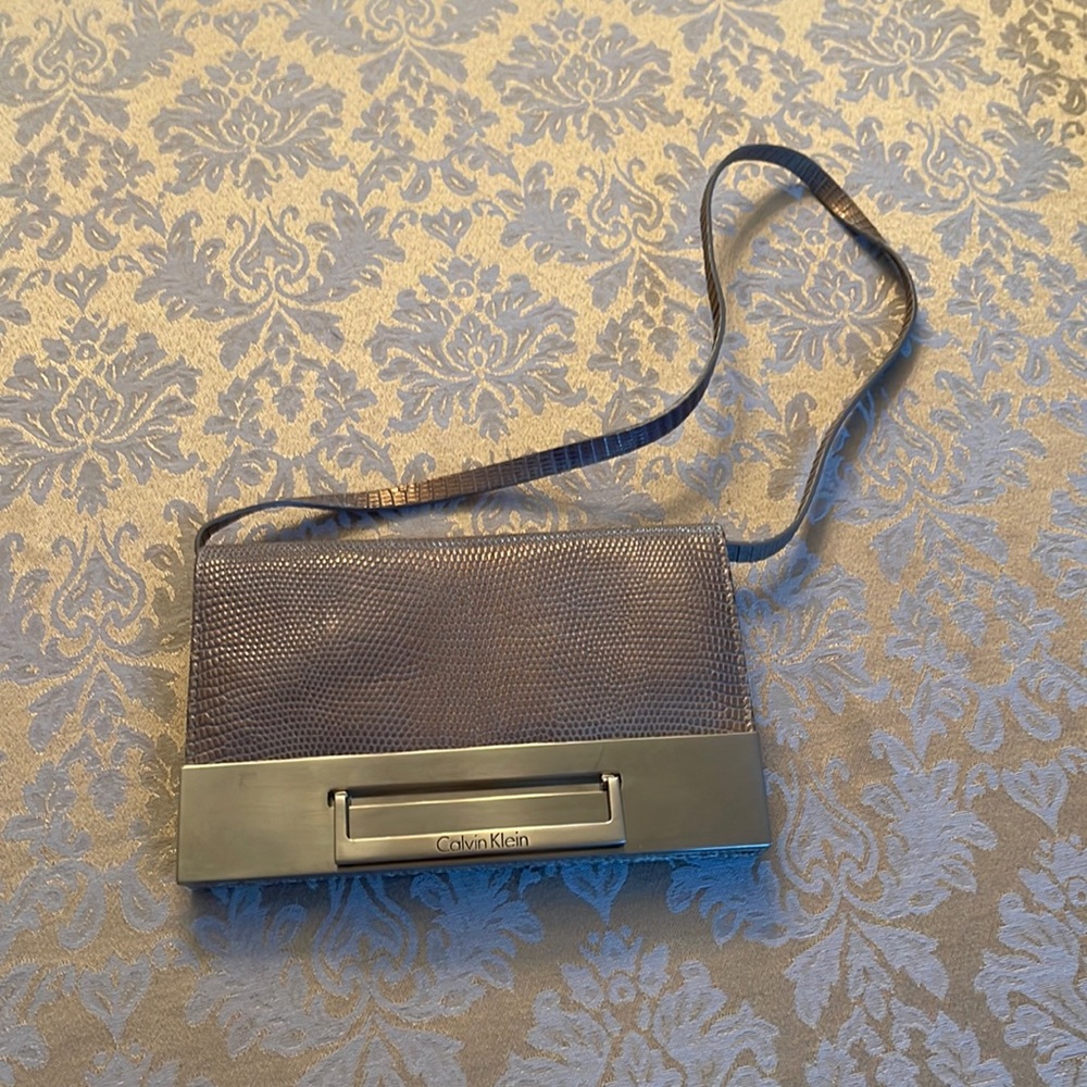 Calvin Klein shoulder bag/clutch gray evening bag
